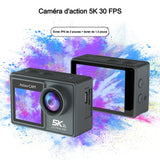 Caméra vidéo d'action 5K, Grand angle et Waterproof Home Travel World Store
