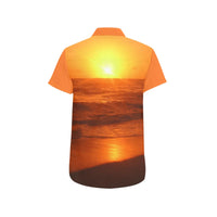 Chemise homme imprimé ( Ciel de feu, Couché de soleil ) Inkedjoy