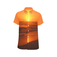 Chemise homme imprimé ( Ciel de feu, Couché de soleil ) Inkedjoy