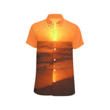 Chemise homme imprimé ( Ciel de feu, Couché de soleil ) Inkedjoy