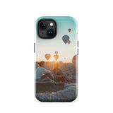 Coque iPhone® (Mongolfer at sunset) Home Travel World Store