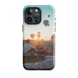 Coque iPhone® (Mongolfer at sunset) Home Travel World Store
