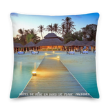 Coussin premium ( Hôtel de rêve aux Maldives ) FR Home Travel World Store