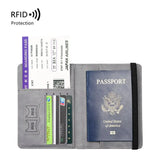 Couverture de passeport avec protection RFID Home Travel World Store