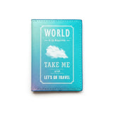 Couverture de protection de passeport personnalisée Home Travel World Store