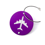 Porte étiquettes de bagage en Aluminium rond Home Travel World Store