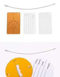 Porte étiquettes de bagage en Aluminium rond Home Travel World Store