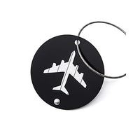 Porte étiquettes de bagage en Aluminium rond Home Travel World Store