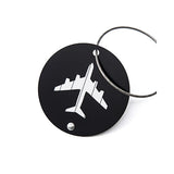 Porte étiquettes de bagage en Aluminium rond Home Travel World Store