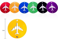 Porte étiquettes de bagage en Aluminium rond Home Travel World Store