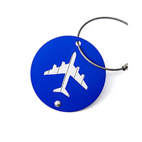 Porte étiquettes de bagage en Aluminium rond Home Travel World Store