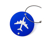 Porte étiquettes de bagage en Aluminium rond Home Travel World Store
