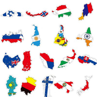 Kit Autocollants de voyage Drapeau et carte des pays ( Home Travel ) Home Travel World Store