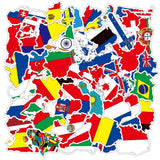 Kit Autocollants de voyage Drapeau et carte des pays ( Home Travel ) Home Travel World Store