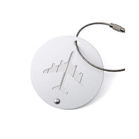 Porte étiquettes de bagage en Aluminium rond Home Travel World Store