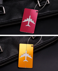 Porte étiquettes de bagage en Aluminium rond Home Travel World Store