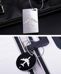 Porte étiquettes de bagage en Aluminium rond Home Travel World Store
