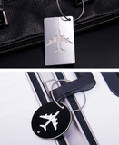 Porte étiquettes de bagage en Aluminium rond Home Travel World Store