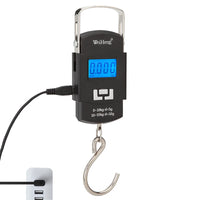 55kg/10g USB Charging Electronic Digital Scale Hanging Hook Fishing Travel Double Precision Luggage Weight Scale Balance Scales Home Travel World Store