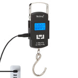 55kg/10g USB Charging Electronic Digital Scale Hanging Hook Fishing Travel Double Precision Luggage Weight Scale Balance Scales Home Travel World Store