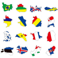 Kit Autocollants de voyage Drapeau et carte des pays ( Home Travel ) Home Travel World Store