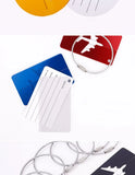 Porte étiquettes de bagage en Aluminium rond Home Travel World Store