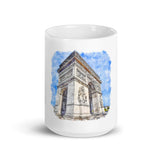 Mug Blanc Arc de Triomphe, Paris Home Travel World Store
