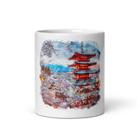 Mug Blanc Chureito Pagoda, Japan Home Travel World Store