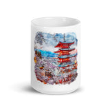 Mug Blanc Chureito Pagoda, Japan Home Travel World Store