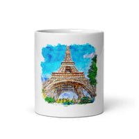 Mug Blanc Eiffel Tower, Paris Home Travel World Store