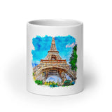 Mug Blanc Eiffel Tower, Paris Home Travel World Store