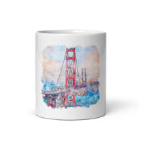 Mug Blanc Golden gate bridge, California Home Travel World Store