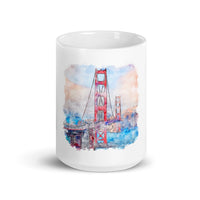 Mug Blanc Golden gate bridge, California Home Travel World Store