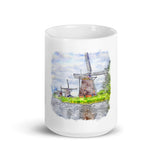 Mug Blanc Kinderdijk, Netherlands Home Travel World Store