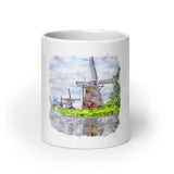 Mug Blanc Kinderdijk, Netherlands Home Travel World Store