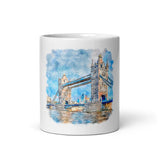 Mug Blanc London bridge, United Kingdom Home Travel World Store
