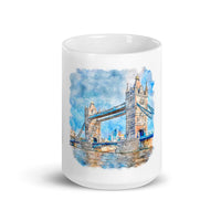 Mug Blanc London bridge, United Kingdom Home Travel World Store