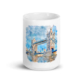 Mug Blanc London bridge, United Kingdom Home Travel World Store