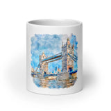 Mug Blanc London bridge, United Kingdom Home Travel World Store