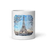 Mug Blanc Paris, France Home Travel World Store