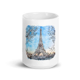 Mug Blanc Paris, France Home Travel World Store