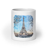 Mug Blanc Paris, France Home Travel World Store