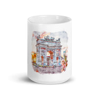 Mug Blanc Peace Arch of Milan, Italy Home Travel World Store