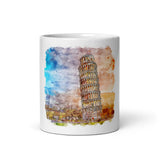 Mug Blanc Tour of Pisa, Italia Home Travel World Store