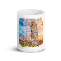 Mug Blanc Tour of Pisa, Italia Home Travel World Store