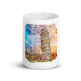 Mug Blanc Tour of Pisa, Italia Home Travel World Store