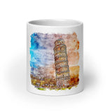 Mug Blanc Tour of Pisa, Italia Home Travel World Store