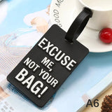 Porte étiquettes de bagage personnalisé (Not Touch Bag) souple et antichoc Home Travel World Store