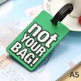 Porte étiquettes de bagage personnalisé (Not Touch Bag) souple et antichoc Home Travel World Store