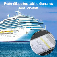 Porte étiquettes de bagage transparent (Bateau croisière) Home Travel World Store
